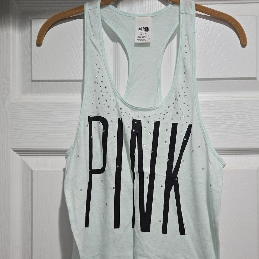 🩵 PINK Victoria's Secret Gem Stone Sleeveless Tank Top